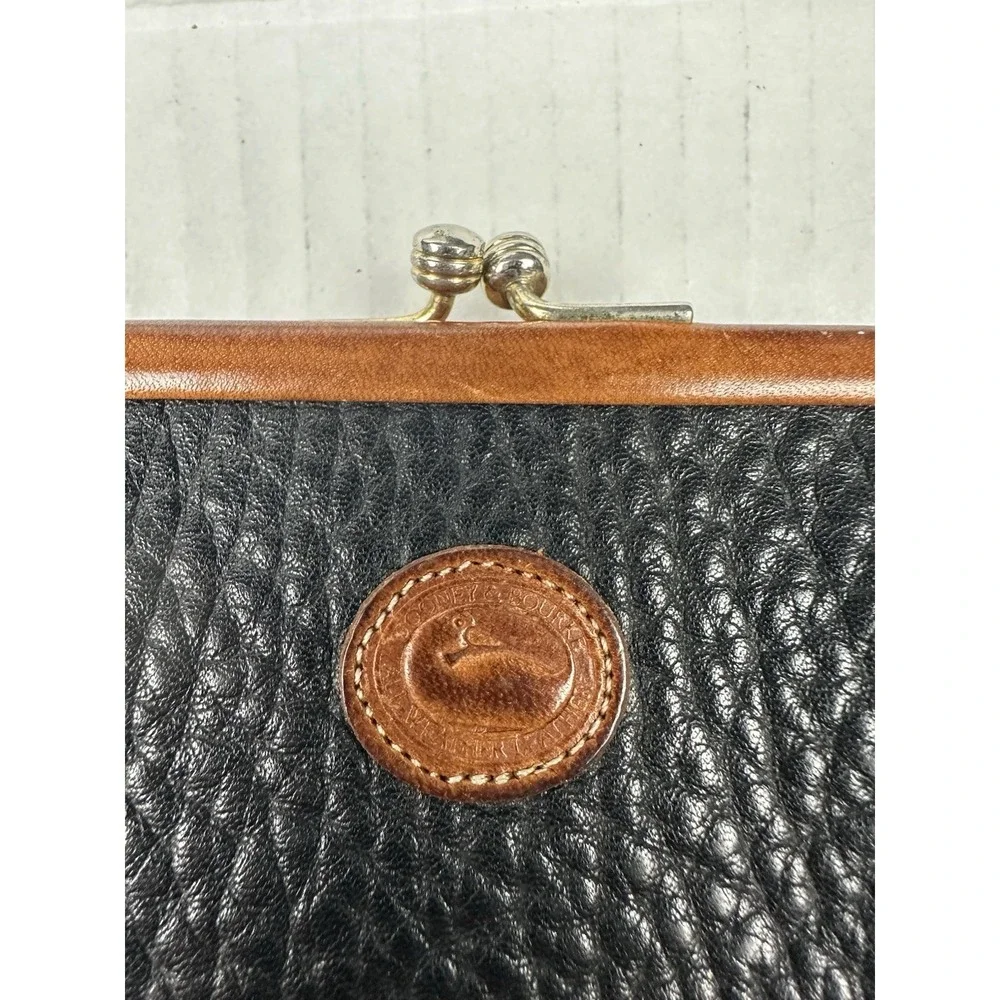 Vintage Dooney & Bourke AWL Coin Purse Duck Logo Kiss Lock Change Pouch USA